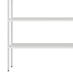 Wohnen Büro-Raumteiler*197x220x31 Regal aus Stahl & Holz in Weiß - Leyma