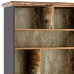 Wohnen 80x182x40 Regal in Holz verwittert - Guerrero