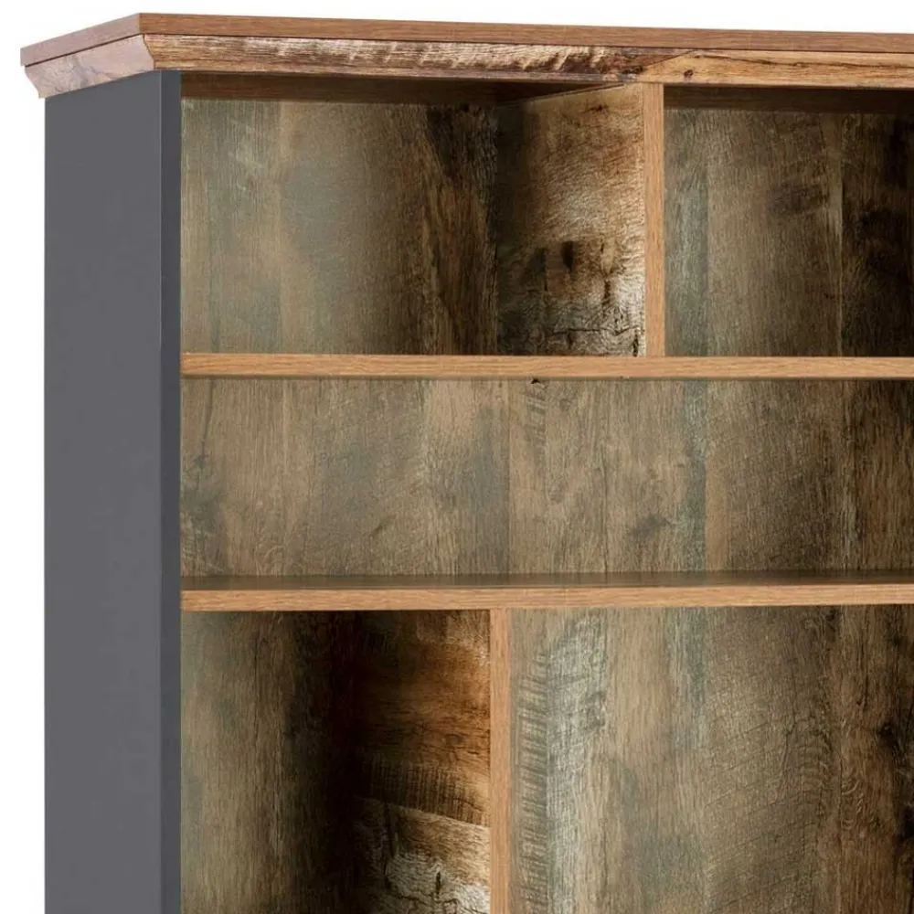 Wohnen 80x182x40 Regal in Holz verwittert - Guerrero