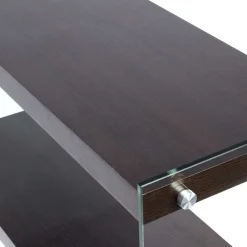 Wohnen Braune Möbel|Glasmöbel*83x113x30 Regal in Walnussfarben MDF - Ucera