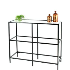 Wohnen 100x93x36 Regal mit drei - Glasablagen