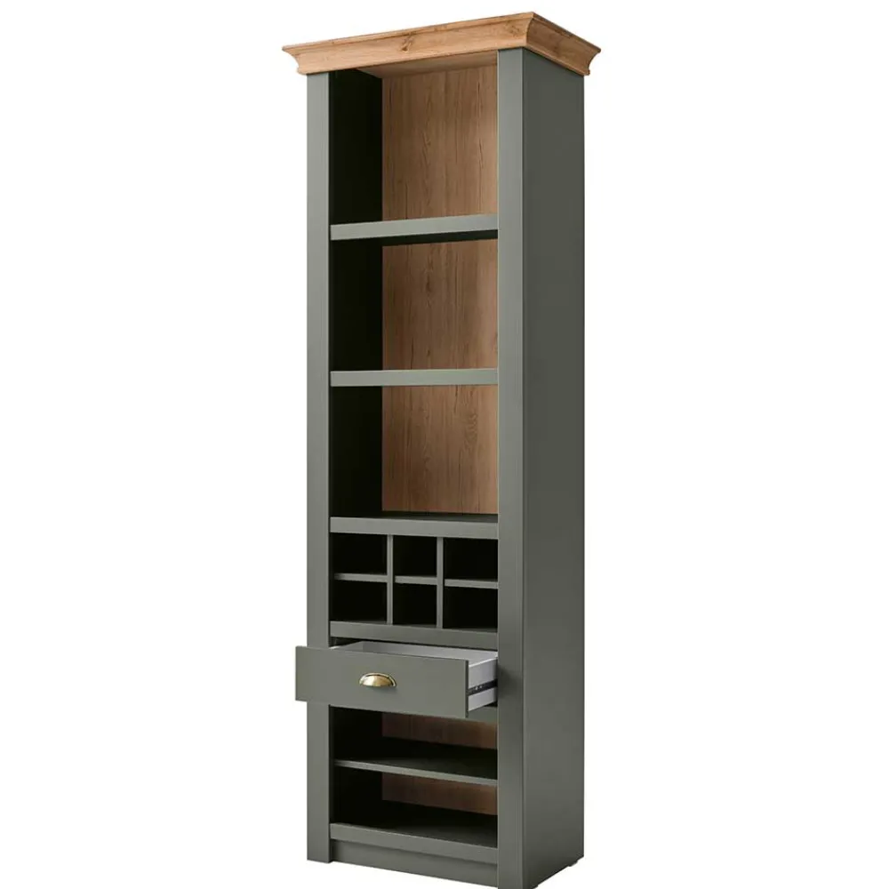 Wohnen 68x207x45 Regal mit Schublade & 11 Fächern - Eylan