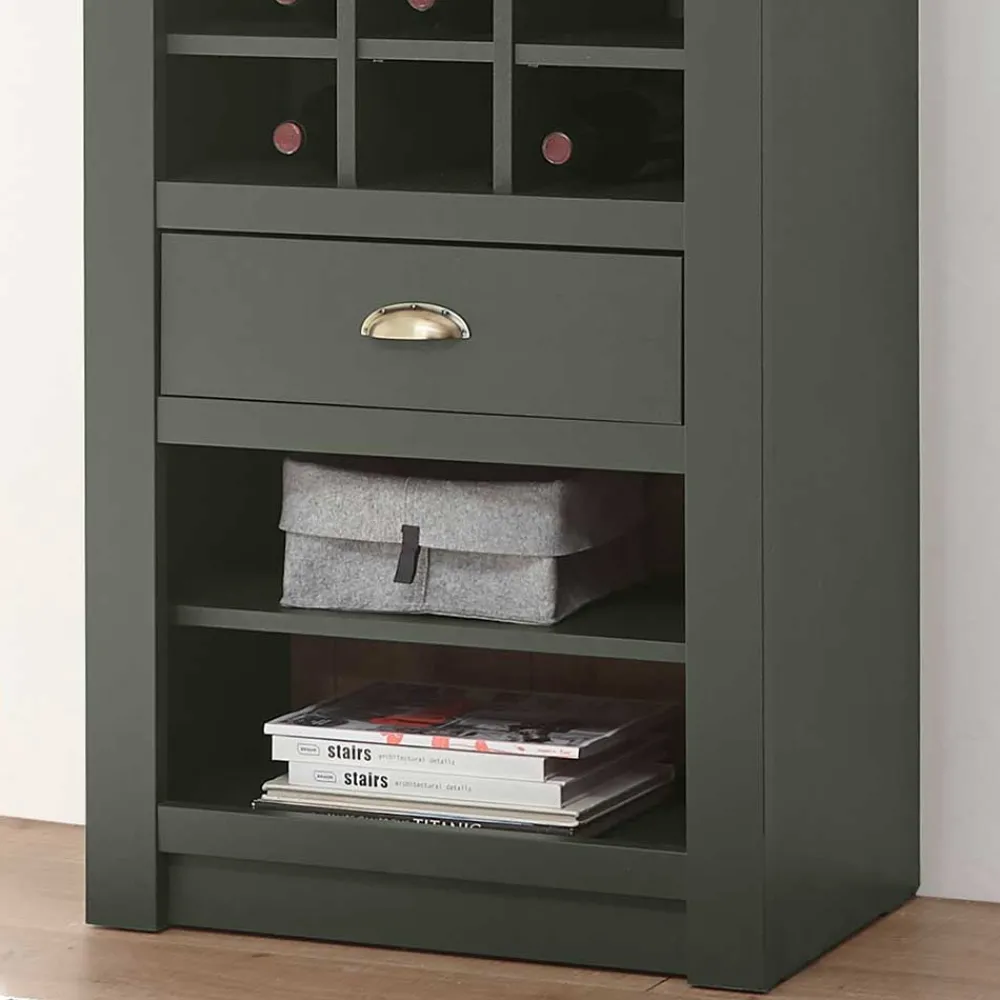 Wohnen 68x207x45 Regal mit Schublade & 11 Fächern - Eylan