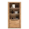 Wohnen Naturholzmöbel|Esszimmer-Vitrinen*70x141x40 Regal mit Türfach in Eiche - Nelenia