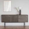 Wohnen 160x75x42 Retro Design Sideboard in Eiche dunkel - Cuzliav