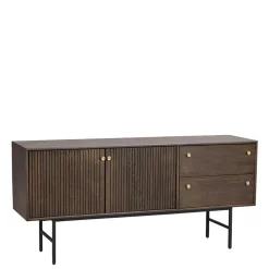 Wohnen 160x75x42 Retro Design Sideboard in Eiche dunkel - Cuzliav