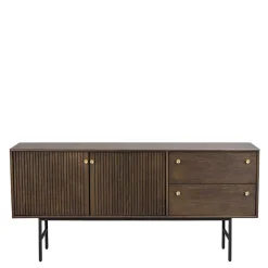 Wohnen 160x75x42 Retro Design Sideboard in Eiche dunkel - Cuzliav