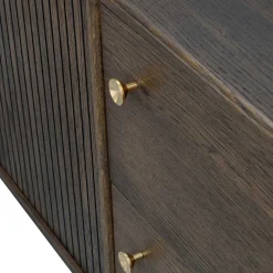 Wohnen 160x75x42 Retro Design Sideboard in Eiche dunkel - Cuzliav