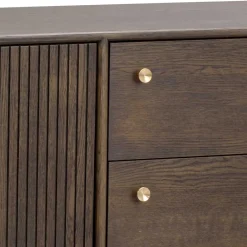 Wohnen 160x75x42 Retro Design Sideboard in Eiche dunkel - Cuzliav