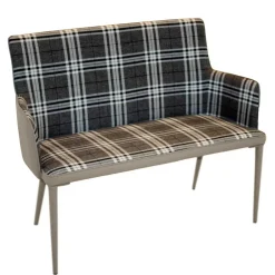 Wohnen Küchenbänke|Esszimmerbänke*100x90x52 Retro Esszimmerbank in Kariert - Rave