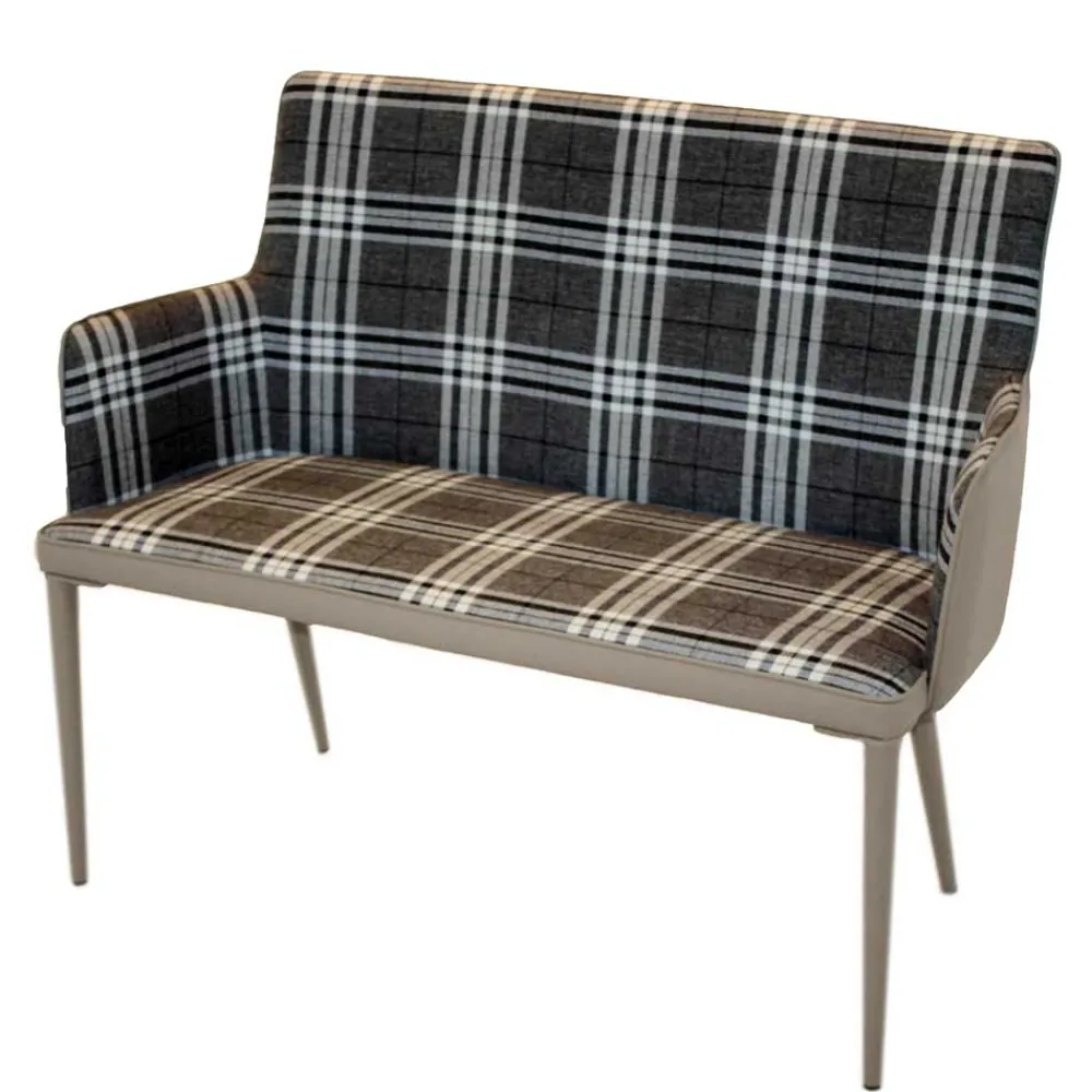 Wohnen Küchenbänke|Esszimmerbänke*100x90x52 Retro Esszimmerbank in Kariert - Rave