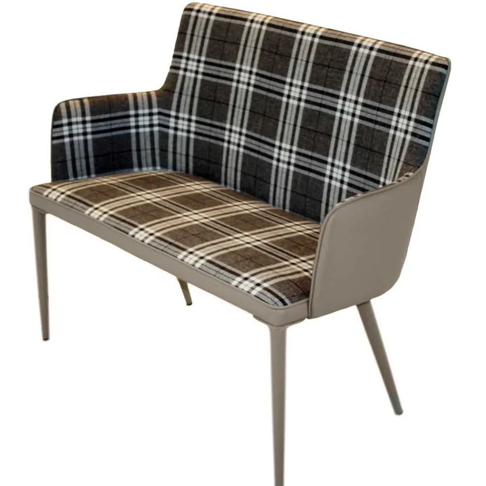 Wohnen Küchenbänke|Esszimmerbänke*100x90x52 Retro Esszimmerbank in Kariert - Rave