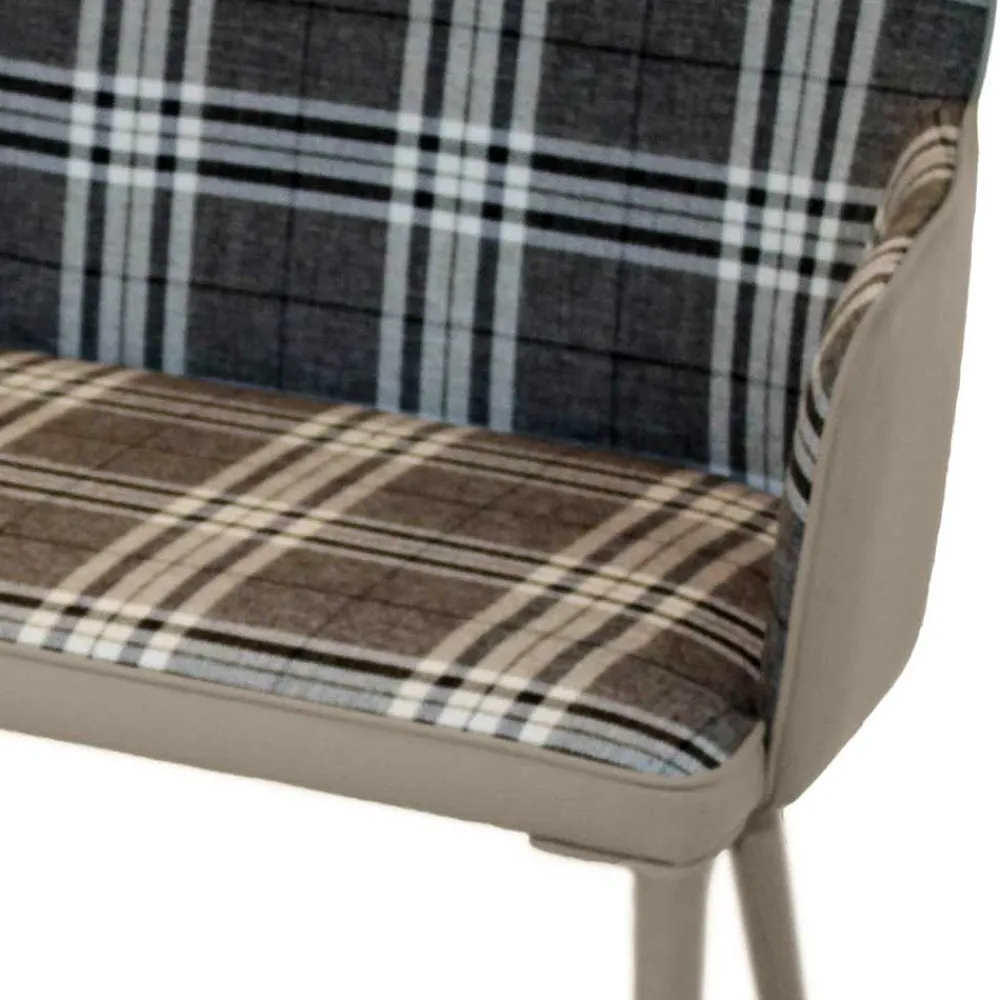 Wohnen Küchenbänke|Esszimmerbänke*100x90x52 Retro Esszimmerbank in Kariert - Rave