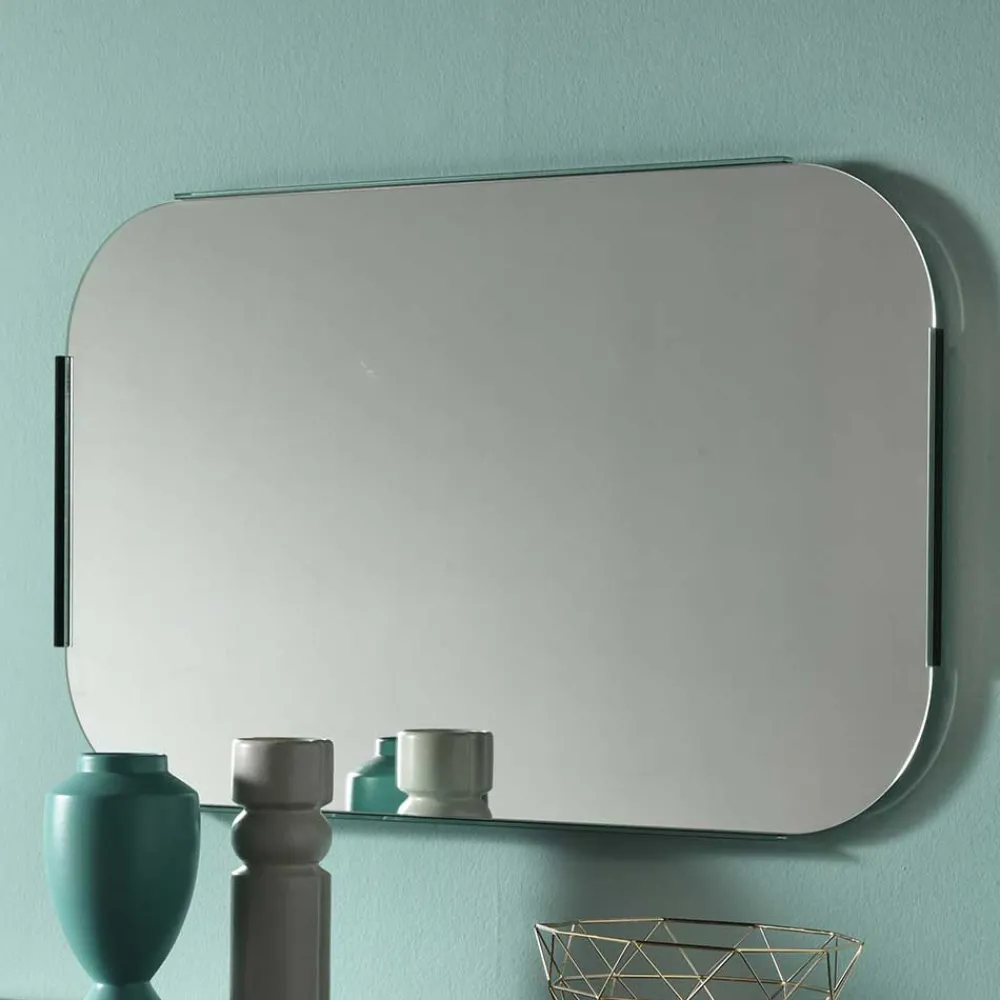 Wohnen Spiegel|Flurspiegel*101x61x2 Retro Hängespiegel mit Glasrahmen - Bageria