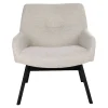 Wohnen 63x73x65 Retro Sessel in Creme Weiß - Solanda