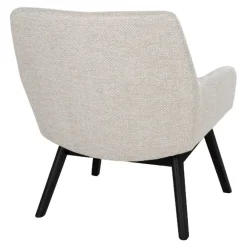 Wohnen 63x73x65 Retro Sessel in Creme Weiß - Solanda