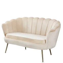 Wohnen Retro Möbel|Sofas*136x78x76 Retro Sofa im Muschel Design - Abboras