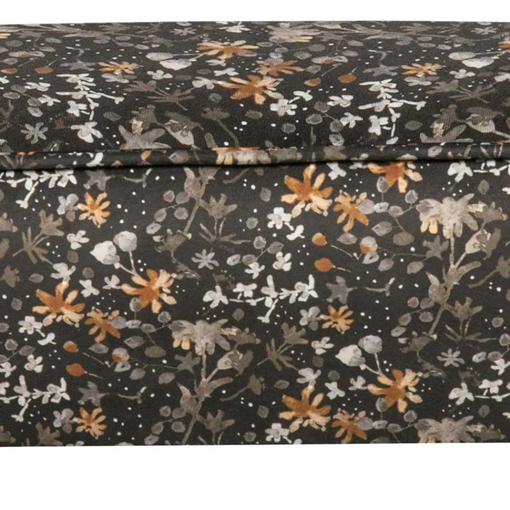 Wohnen 55x40x46 Retrohocker mit Samt Blumen Muster - Esdrega