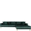 Wohnen 290x76x170 Samt Ecksofa im Skandi Design - Bonisa