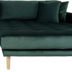 Wohnen 290x76x170 Samt Ecksofa im Skandi Design - Bonisa