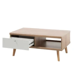 Wohnen Skandinavische Möbel|Couchtisch*107x46x67 Scandi Couchtisch mit Stauraum - Cablos