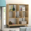 Wohnen Skandinavische Möbel|Wohnzimmer-Regale*122x126x29 Scandi Standregal in Natur - Jendren