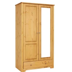 Wohnen Kleiderschränke|Kleiderschränke*106x191x59 Schlafzimmer Schrank in Kiefer Natur - Imressa I