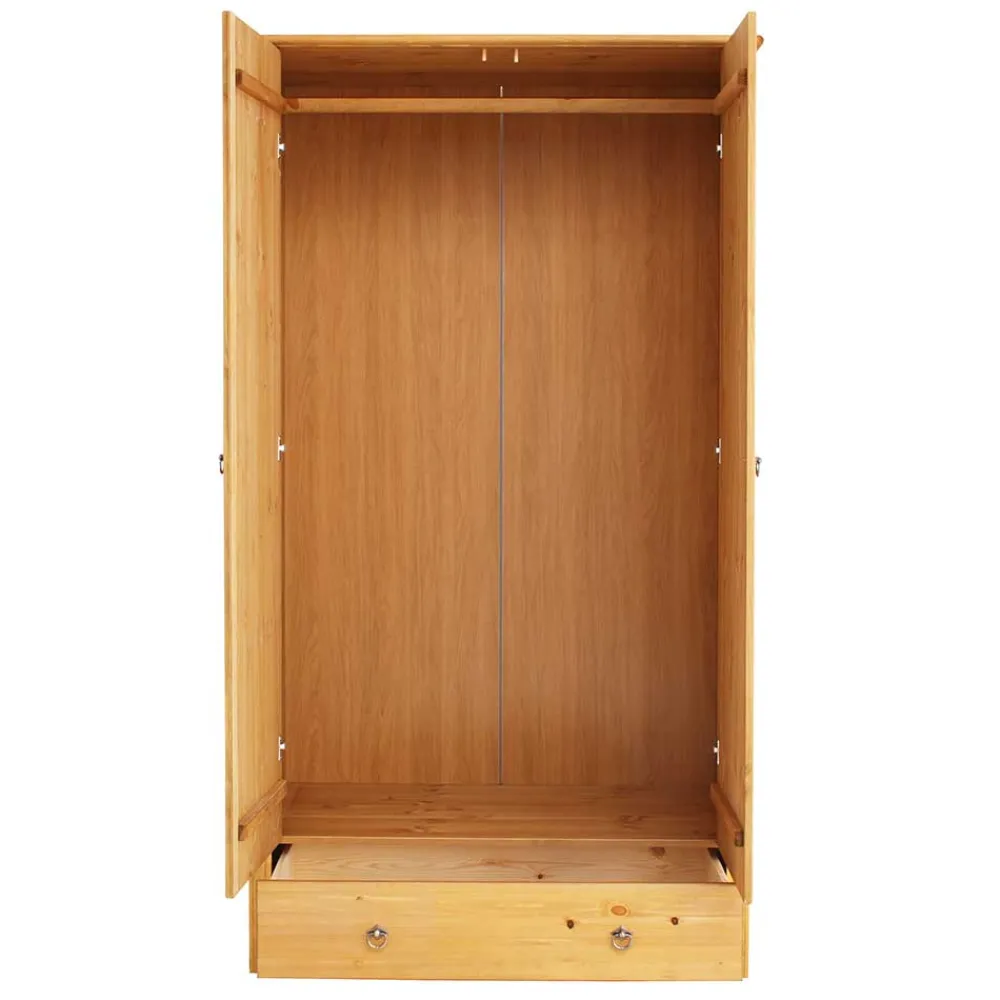 Wohnen Kleiderschränke|Kleiderschränke*106x191x59 Schlafzimmer Schrank in Kiefer Natur - Imressa I