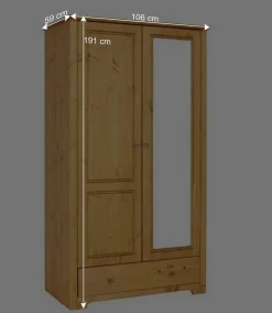 Wohnen Kleiderschränke|Kleiderschränke*106x191x59 Schlafzimmer Schrank in Kiefer Natur - Imressa I