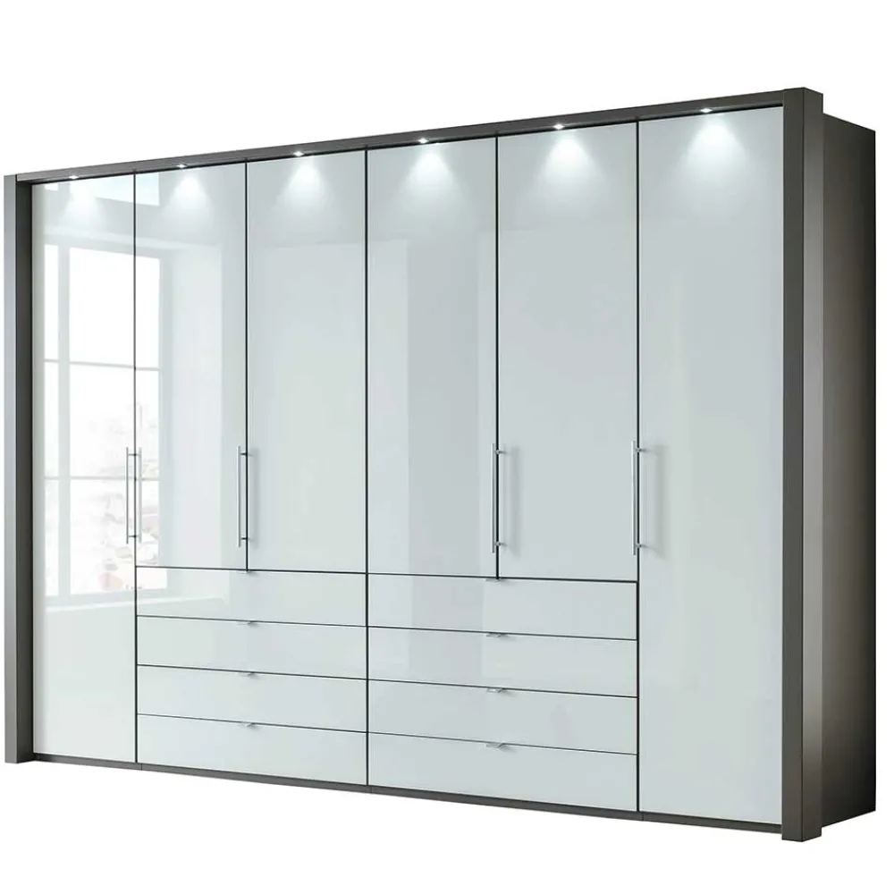 Wohnen 307x240x58 Schlafzimmerschrank mit Falttüren - Audra
