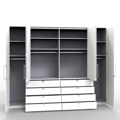 Wohnen 307x240x58 Schlafzimmerschrank mit Falttüren - Audra