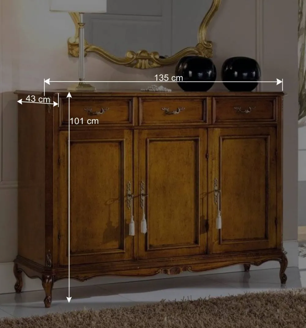 Wohnen 135x101x43 Schrank im Italienischen Stil - Carlenna