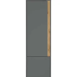Wohnen 50x158x40 Schrank in Anthrazit mit Wildeiche - Ahilav