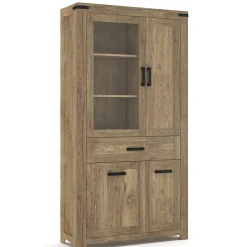 Wohnen 110x200x40 Schrank in Eiche Dunkel - Yoziska