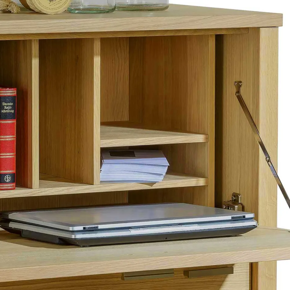 Wohnen 85x110x43 Schrank mit Schreibklappe - Settsura