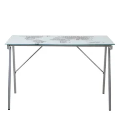Wohnen 113x73x58 Schreibtisch aus bedrucktem Glas - Ugolina