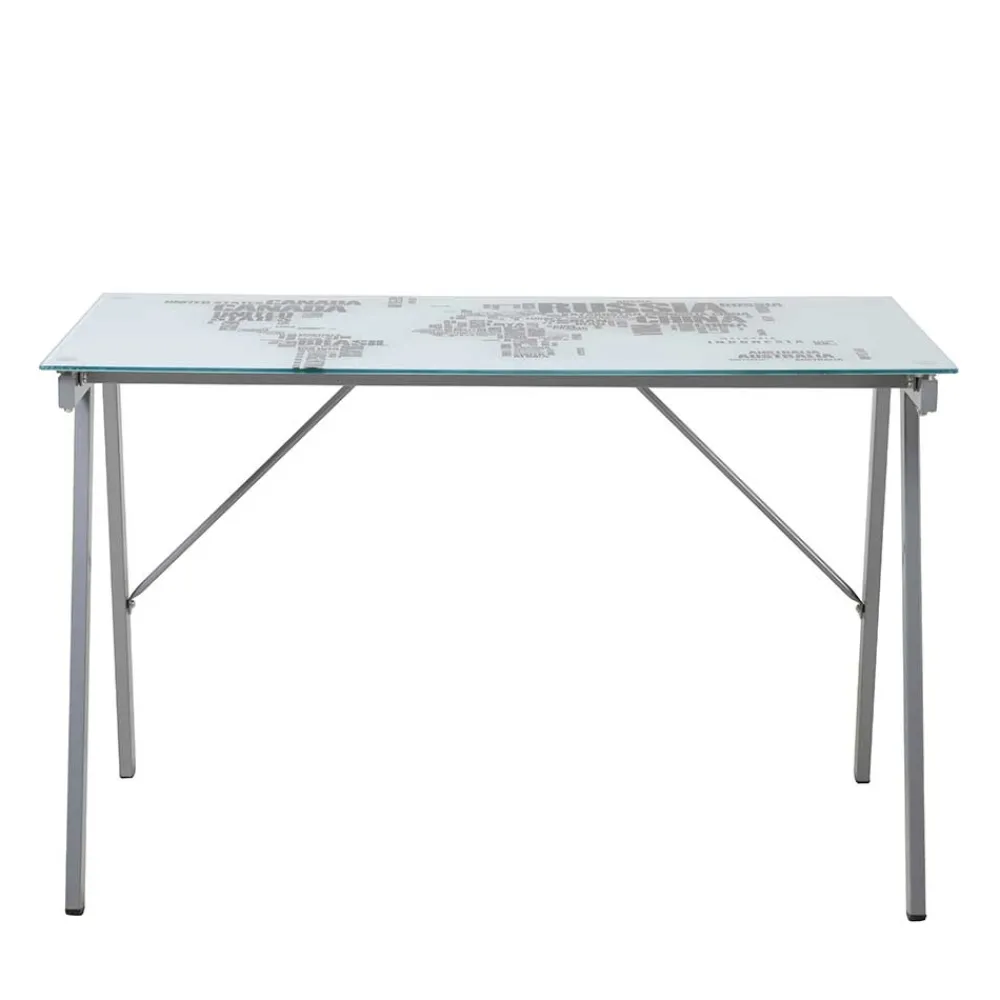 Wohnen 113x73x58 Schreibtisch aus bedrucktem Glas - Ugolina