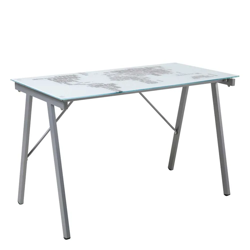 Wohnen 113x73x58 Schreibtisch aus bedrucktem Glas - Ugolina