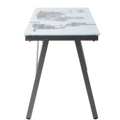Wohnen 113x73x58 Schreibtisch aus bedrucktem Glas - Ugolina