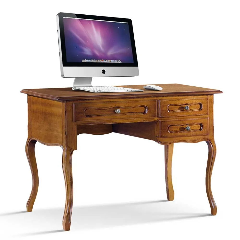 Wohnen Italienische Möbel|Braune Möbel*100x81x61 Schreibtisch im Italienischen Stil - Motiz