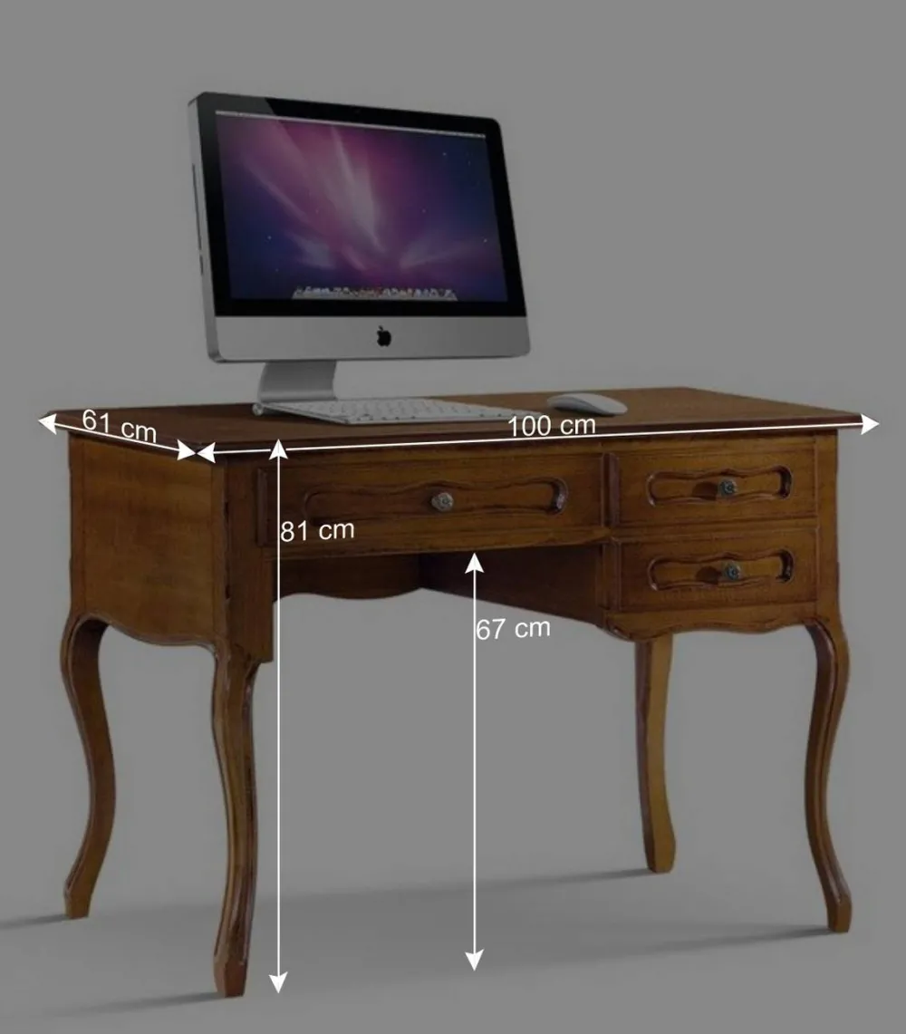 Wohnen Italienische Möbel|Braune Möbel*100x81x61 Schreibtisch im Italienischen Stil - Motiz