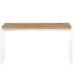 Wohnen 143x77x63 Schreibtisch in Wildeiche NB & Weiß - Nonessia