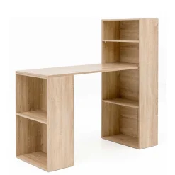 Wohnen 120x120x53 Schreibtisch mit 2 Regalen - Sunset