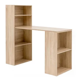 Wohnen 120x120x53 Schreibtisch mit 2 Regalen - Sunset