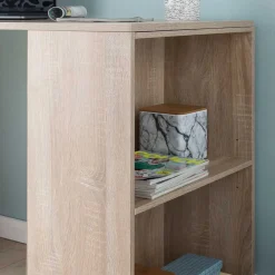 Wohnen 120x120x53 Schreibtisch mit 2 Regalen - Sunset