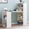 Wohnen Bürotische*120x120x53 Schreibtisch Regal Kombi in Weiß - Ricana