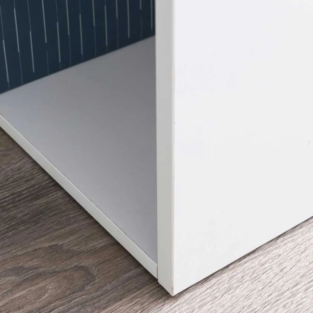 Wohnen Bürotische*120x120x53 Schreibtisch Regal Kombi in Weiß - Ricana