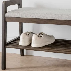 Wohnen Schuhschränke|Garderobenbänke*75x55x40 Schuhbank in Eiche Dunkelbraun - Cora