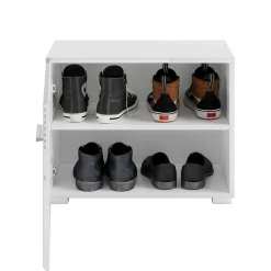 Wohnen 60x40x37 Schuhbank in Weiß Hochglanz - Sumatra