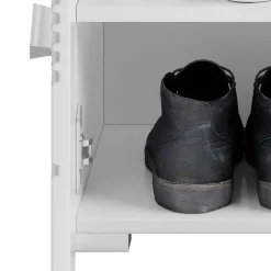 Wohnen 60x40x37 Schuhbank in Weiß Hochglanz - Sumatra